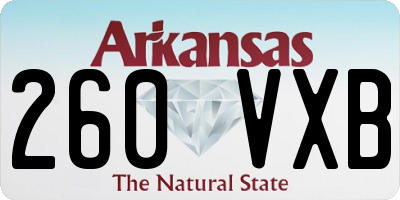AR license plate 260VXB