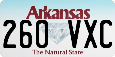 AR license plate 260VXC
