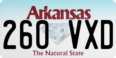 AR license plate 260VXD