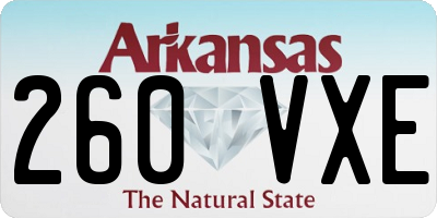 AR license plate 260VXE