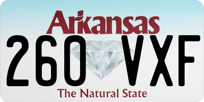 AR license plate 260VXF