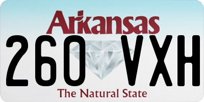 AR license plate 260VXH