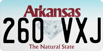AR license plate 260VXJ
