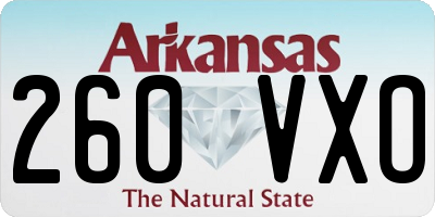 AR license plate 260VXO
