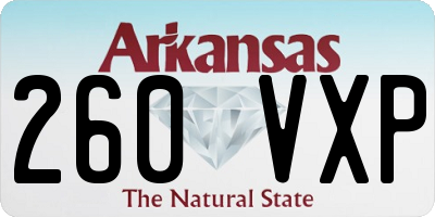 AR license plate 260VXP