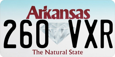 AR license plate 260VXR