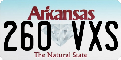 AR license plate 260VXS