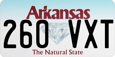 AR license plate 260VXT