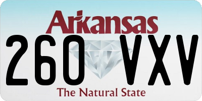 AR license plate 260VXV