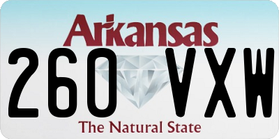 AR license plate 260VXW