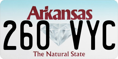 AR license plate 260VYC