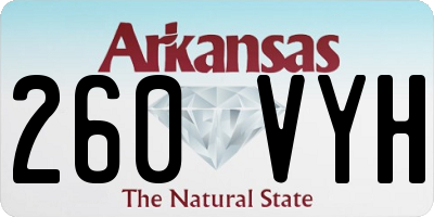 AR license plate 260VYH