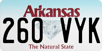 AR license plate 260VYK