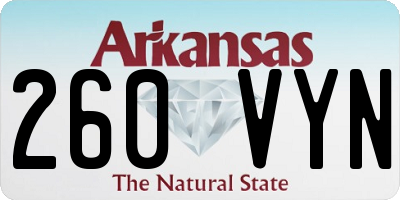 AR license plate 260VYN