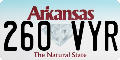 AR license plate 260VYR