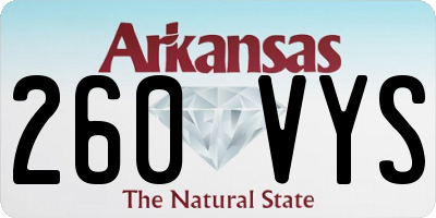 AR license plate 260VYS