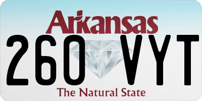 AR license plate 260VYT