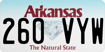 AR license plate 260VYW