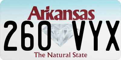 AR license plate 260VYX