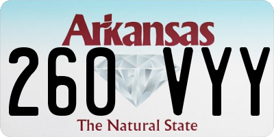 AR license plate 260VYY