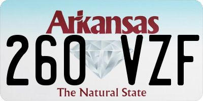 AR license plate 260VZF