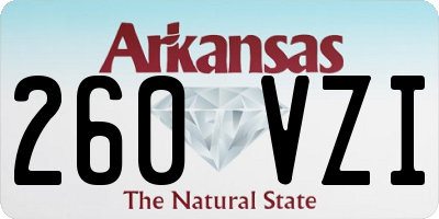 AR license plate 260VZI
