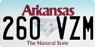 AR license plate 260VZM