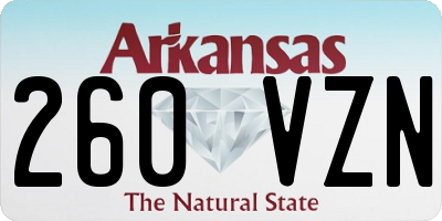 AR license plate 260VZN