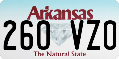 AR license plate 260VZO