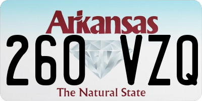 AR license plate 260VZQ
