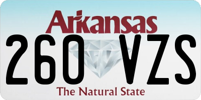 AR license plate 260VZS