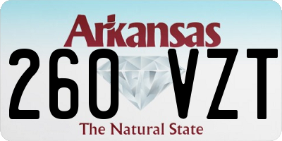AR license plate 260VZT