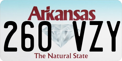 AR license plate 260VZY