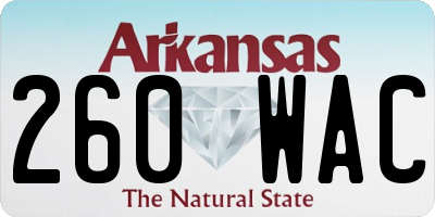 AR license plate 260WAC