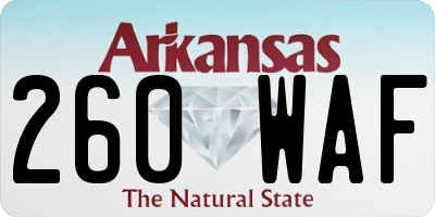 AR license plate 260WAF