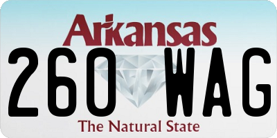 AR license plate 260WAG