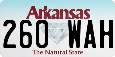 AR license plate 260WAH