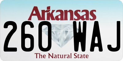 AR license plate 260WAJ