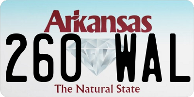 AR license plate 260WAL