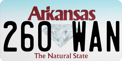 AR license plate 260WAN
