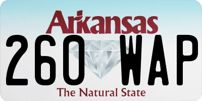 AR license plate 260WAP