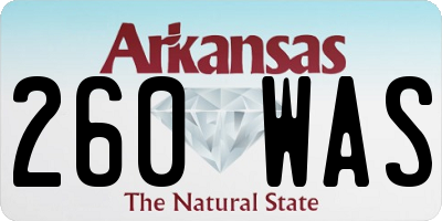 AR license plate 260WAS
