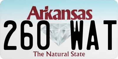 AR license plate 260WAT