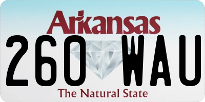 AR license plate 260WAU