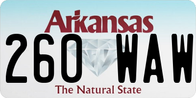 AR license plate 260WAW