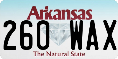 AR license plate 260WAX