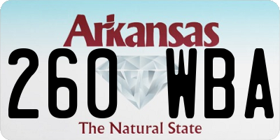 AR license plate 260WBA