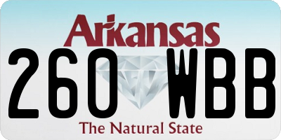 AR license plate 260WBB
