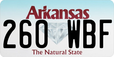 AR license plate 260WBF