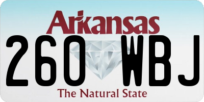 AR license plate 260WBJ